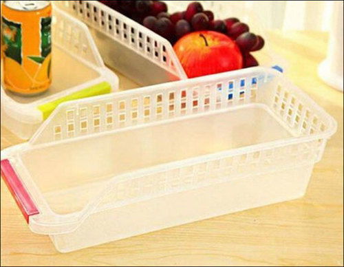 White Food Storage Plastic Basket Rack