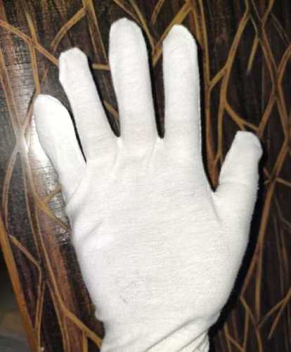 White Full Finger Knitted Hand Gloves