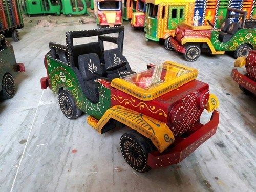 Handcrafted Wooden Decorative Car