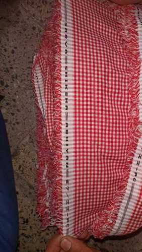 Polyester Cotton Red Check School Uniform Fabric 67/33