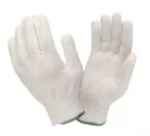 Custom White Color Full Sleeves Cotton Gloves