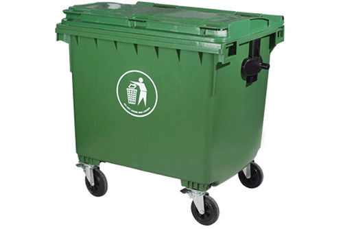 Green Four Wheeled Dust Bin