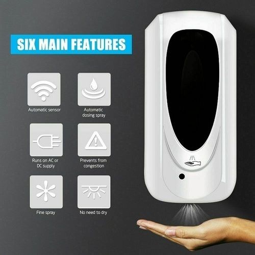 White Automatic Wall Mounted Soap Dispenser