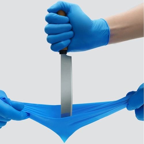 Disposable Nitrile Hand Gloves - Light Weight, Skin Friendly, Full Finger | High Comfort, Disposable for Food Service, Plain White and Blue Colors