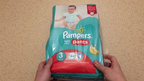 White New Light Pampers Diapers Baby Pant