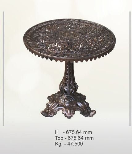 Cast Iron Black Round Table