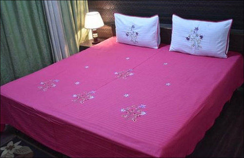 Home Embroidered King Size Double Bed Sheet