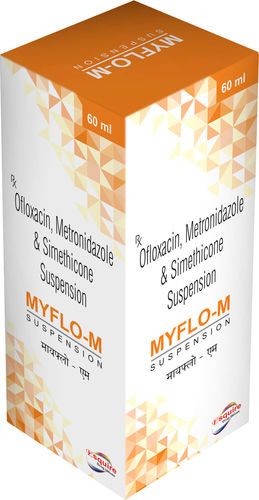 Ofloxacin 50 Mg + Metronidazole 120 Mg + Simethicone 10 Mg / 5 Ml Dosage Form: Suspension