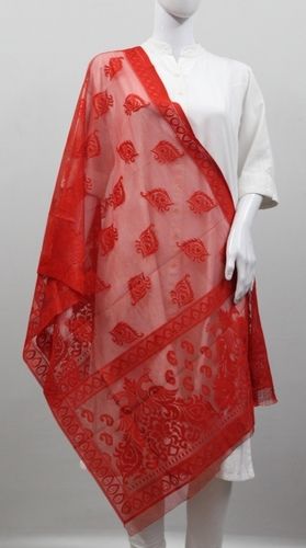 All Season Red Color Fancy Dupatta