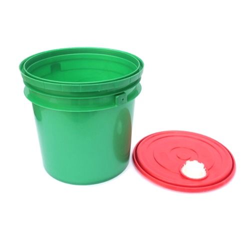 Green And Red Plastic Bucket