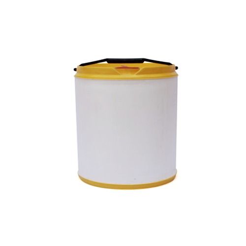 White And Yellow Plastic Lubricant Storage Container