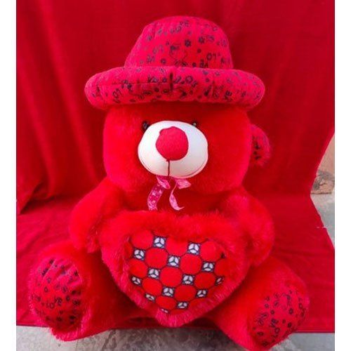 Red Stuffed Teddy Bear With Hat