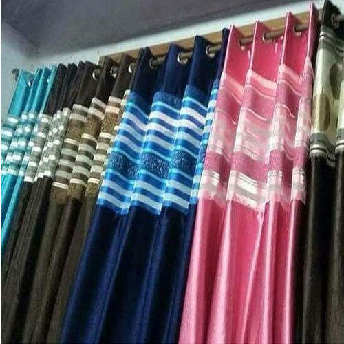 Multicolor Satin Printed Window Curtains