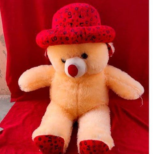 Multi Color Stuffed Teddy Bear With Red Hat