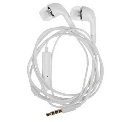 White Colored Wired Earphones Body Material: Plastic And Metal