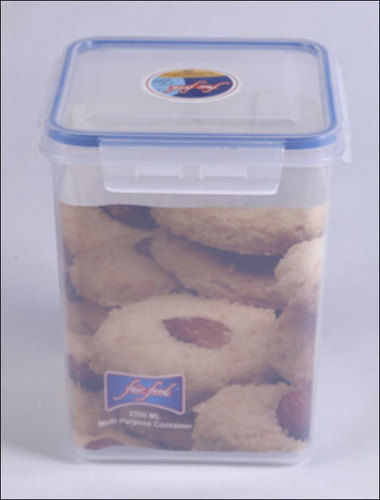 Transparent Plastic Rectangular Container (2200 Ml)