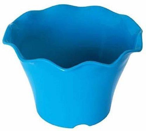 Blue Plastic Blossom Pot