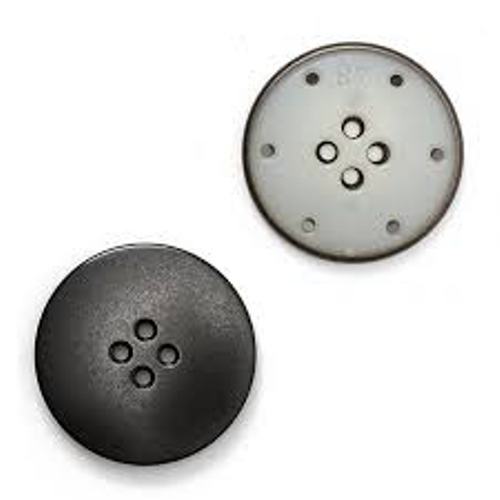 Resin Round Overcoat Button - 4 Holes Design, Glossy Finishing, Durable & Washable Features