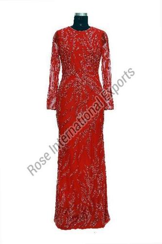 All Party Wear Red Color Designer Ladies Gown