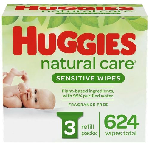 White Refreshing Clean Natural Wipes (Huggies)