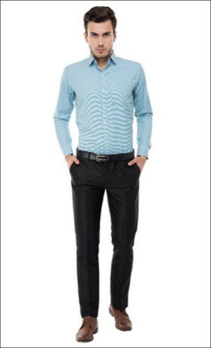 Washable Sky Blue Checks Shirt