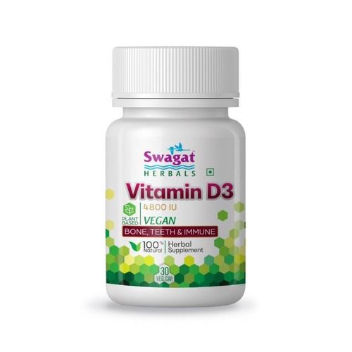 Vegan Vitamin D3 Herbal Supplement Capsule