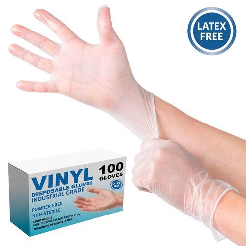 White Disposable Nitrile Disposable Gloves