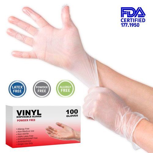FDA Certified Vinyl Disposable Gloves