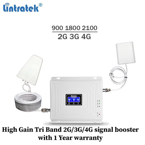 Lintratek Triband Mobile Signal Booster Coverage Area 2000 Square Foot
