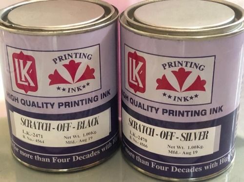 Scratch Off Silver Printing Ink
