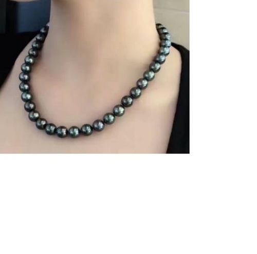 18inch AAAA luster 11-12mm real natural Tahitian black pearl necklace 14k  Clasp | eBay