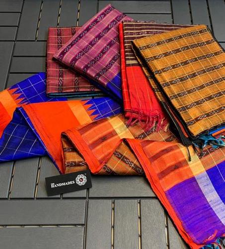 Multicolor Handloom Benarasi Cotton Silk Sarees