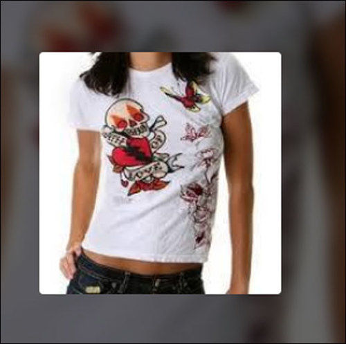 Ladies Printed Round Neck T-shirt