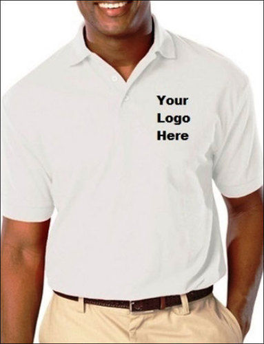 Mens White Corporate Polo T-Shirts