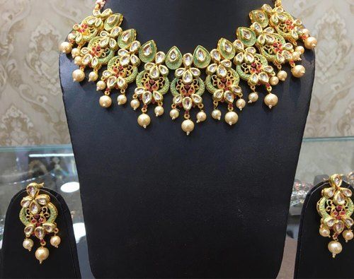 Pastel Colour Kundan Necklace Gender: Women