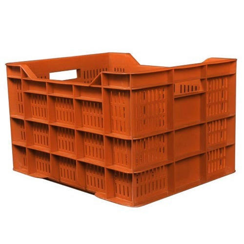 Pp Plastic Brown Storage Crates