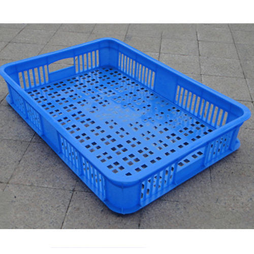 Rectangular Plastic Blue Storage Crates