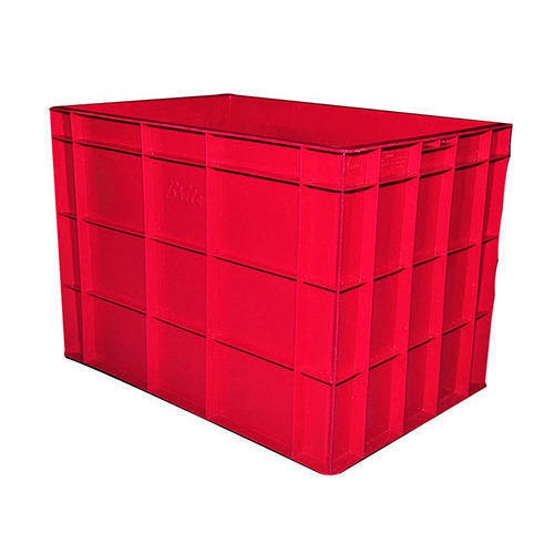 Red Color Plastic Storage Crates