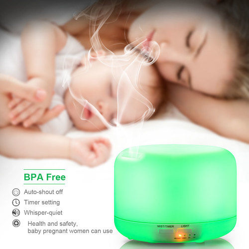 Aroma Humidifier With 7 Color Lights 300Ml Ultrasonic Capacity: 40Ml/H Milliliter (Ml)