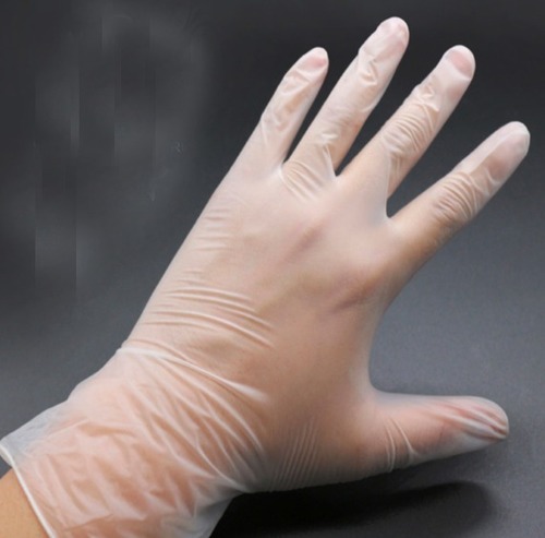Transparent Disposable Pvc Dotted Examination Powder Free Vinyl Gloves