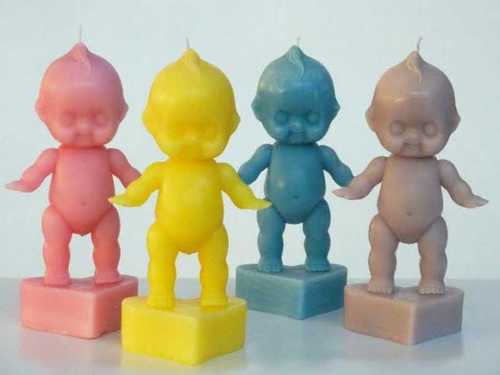 Doll Design Wax Candles