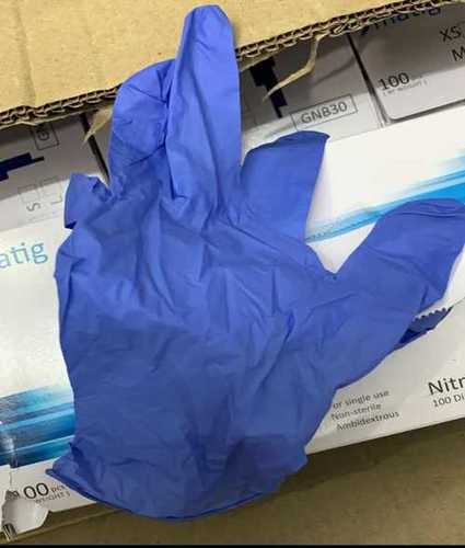 Blue Nitrile Powder Free Examination Gloves