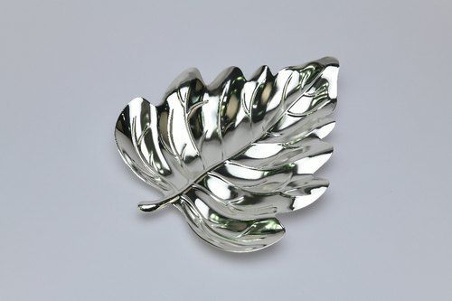 Metal Banana Leaf Silver Plate