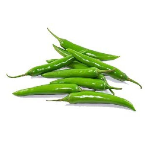 Organic Fresh Long Green Chilli - Grade A, Large Size, Chopped Style, Cool and Dry Preservation, 1 Month Shelf Life