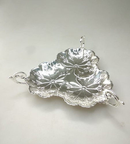 Three Sided Handle Silver Plate