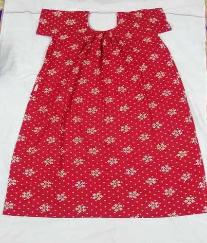 Multicolored Cotton Gujuri Print Round Neck Nighty at Best Price