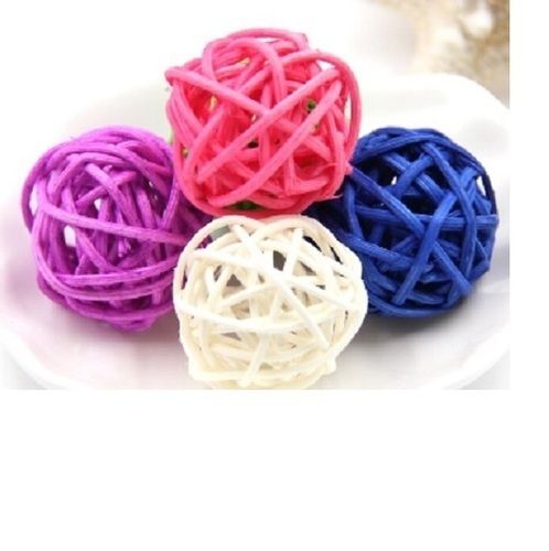 Decorative Rattan Ball Light - Handmade Multicolor Wood Decor | Eco-Friendly, Durable, Easy To Clean, Lightweight