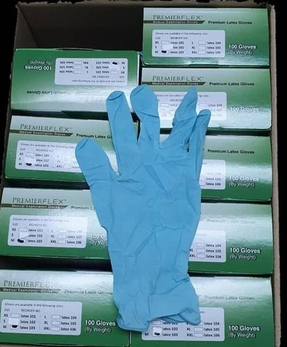 Disposable Blue Nitrile Examination Gloves Elasticity: Good