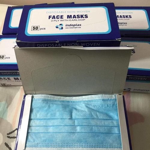 Disposable Face Mask With Ear Loop And Tie On