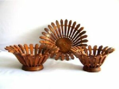 Handmade Wooden Basket for Decoration